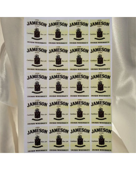 Наклейка етикетка на пляшку віскі Jameson