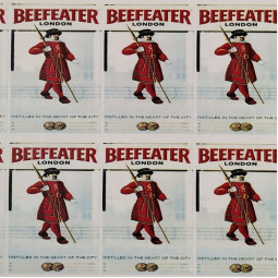 Наклейка этикетка на бутылку Beefeater-foto2