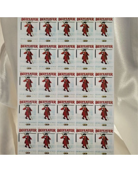 Наклейка етикетка на пляшку Beefeater