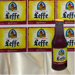 Наклейка этикетка на бутылку пива Leffe