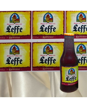 Наклейка этикетка на бутылку пива Leffe