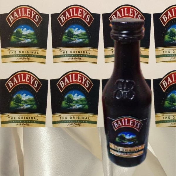 Наклейка етикетка на пляшку лікеру Baileys Бейліс