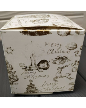 Merry Christmas Мері Крістмас з вікном золото 90х90х90мм - кругле вікно-foto2