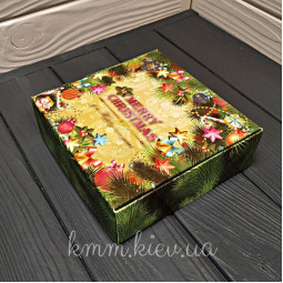 Коробка Merry Christmas Happy new year Новый год в ассортименте - 160х110х85мм