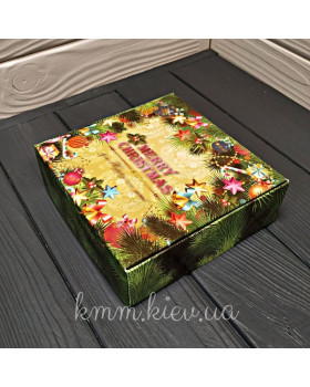 Коробка Merry Christmas Happy new year Новий рік в асортименті - 160х110х85мм