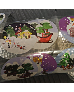 Наклейка Новий рік Голограма 10шт-foto2