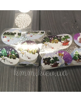 Наклейка Новий рік Голограма 10шт-foto3