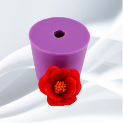 Силиконовая форма Люкс 3D Абутилон красная принцесса полураскрытый бутон-foto3