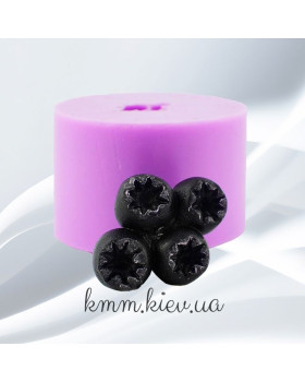 Силіконова форма Люкс 3D Чорниця мала пучок з 4-х шт