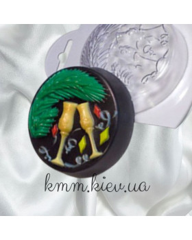 Пластикова форма З Новим роком (Ялина та келихи)
