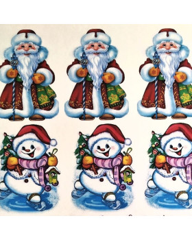 Картинка на водорозчинному папері Новий рік 1 (1 шт) - Дід Мороз-foto3