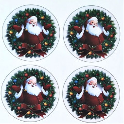 Картинка на водорастворимой бумаге Новый год 2 (1 шт) - Дед Мороз-foto3