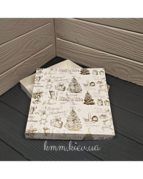 Коробка Merry Christmas Мері Крістмас без вікна розмір в асортименті - 150х150х30мм