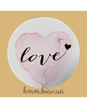 Наклейка Love Д42мм 3шт (Кохання) Наклейка Love Д42мм 3шт (Кохання)