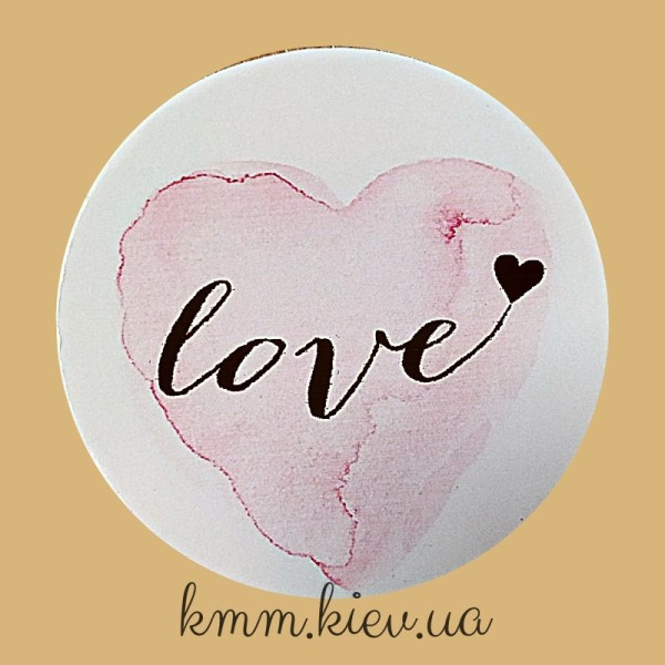 Наклейка Love Д42мм 3шт (Кохання)
