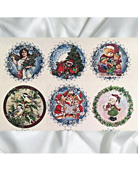 Картинка на водорозчинному папері Кругла Новий рік 2 (1 шт) - 1 смуга, 1-foto3