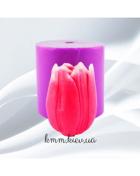 Силіконова форма люкс 3D Тюльпан Jack Pot (Джек Пот) напіврозкритий-foto3