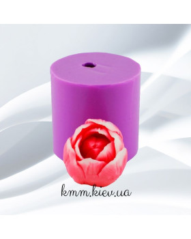 Силіконова форма люкс 3D Тюльпан Jack Pot (Джек Пот) напіврозкритий-foto2