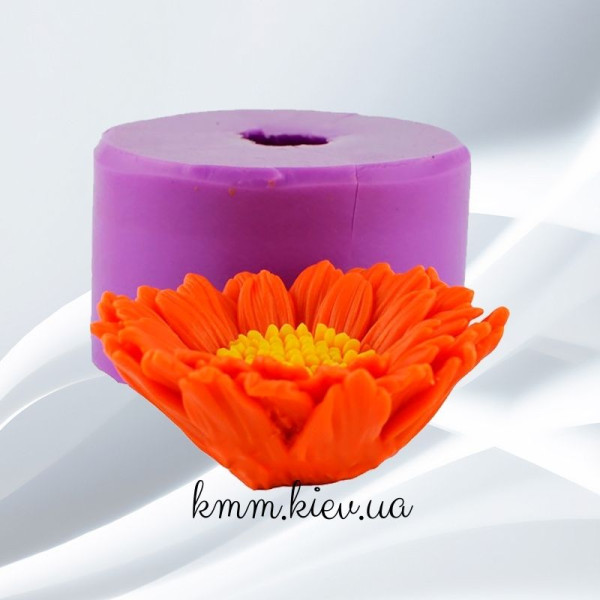 Силиконовая форма люкс 3D Календула Раскрытая