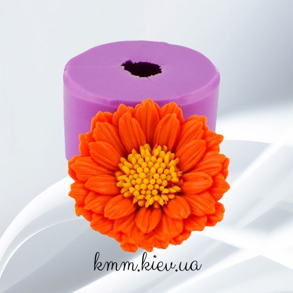 Силиконовая форма люкс 3D Календула Раскрытая