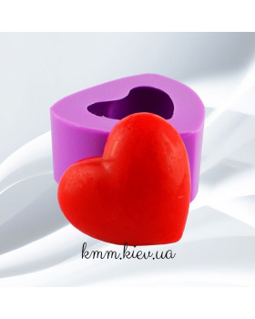 Силіконова форма люкс 3D Серце Об'ємне