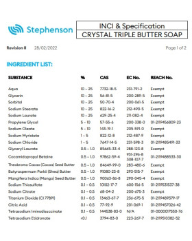 Мильна основа Crystal Triple Butter (TBS) Англія - ​​200г-foto2