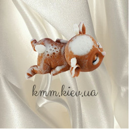 Силиконовая форма люкс 3D Олененок спящий маленький 02-foto2