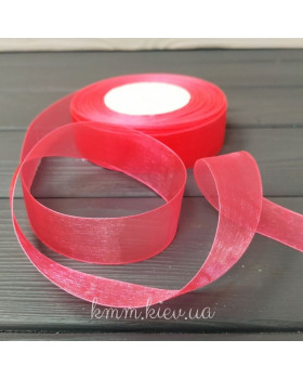 Стрічка з органзи 25мм в асортименті (1м) - Бежевий-foto4