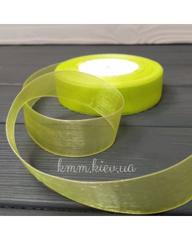 Стрічка з органзи 25мм в асортименті (1м) - Бежевий-foto2