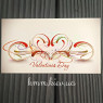 Бірка Листівка Happy Valentine`s Day! (Мінімалізм) 90х50мм 5шт