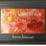 Бірка Листівка Happy Valentine`s Day! (Червоні серця) 90х50мм 5шт