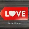 Бірка Листівка LOVE червона 90х50мм 5 шт