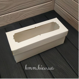 Коробка Біла з фігурним вікном 230х90х90мм-foto2