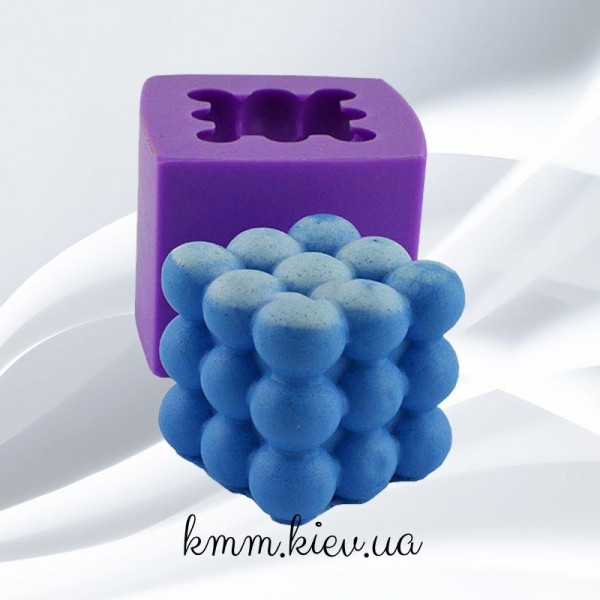 Силиконовая форма люкс 3D Свеча-шарики большая