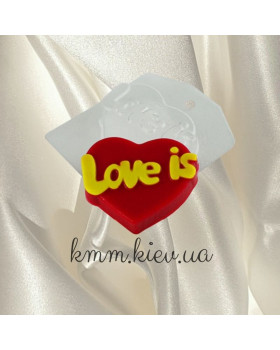 Пластикова форма Серце Love is