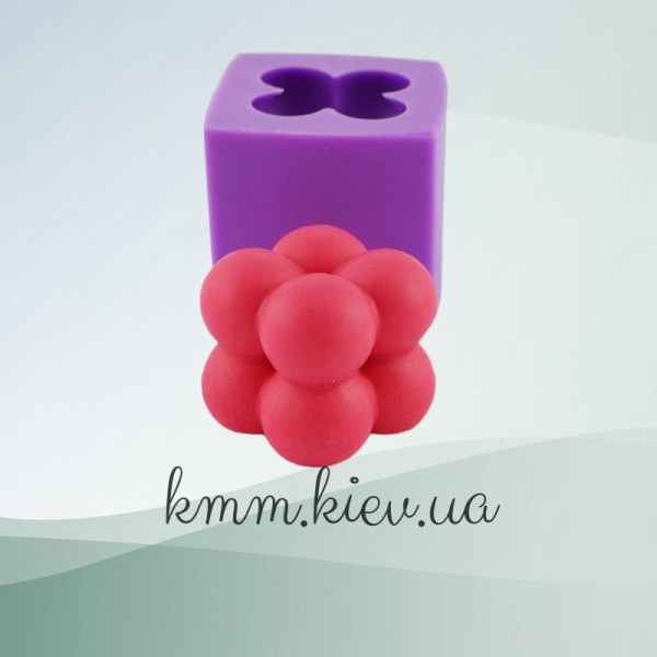 Силіконова форма люкс Свічка Кульки маленька 3D