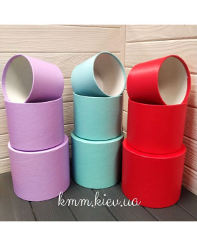 Коробка кругла капелюшна Червона розміри в асортименті (діаметр/висота) – 12 см / 10 см-foto2