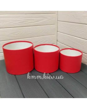 Коробка кругла капелюшна Червона розміри в асортименті (діаметр/висота) – 12 см / 10 см