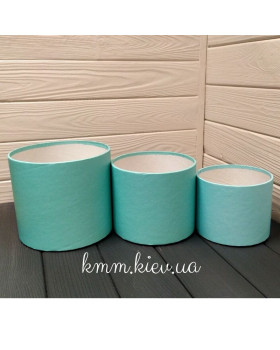 Коробка кругла капелюшна М'ята розміри в асортименті - 12 см / 10 см Коробка кругла капелюшна М'ята розміри в асортименті - 12 см / 10 см