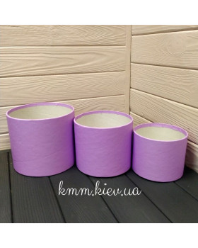 Коробка кругла капелюшна Лаванда розміри в асортименті - 12 см / 10 см