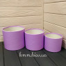 Коробка кругла капелюшна Лаванда розміри в асортименті - 12 см / 10 см