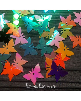 Паєтки перламутрові Метелики 17 мм Мікс (1г)