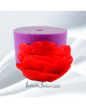 Силіконова форма люкс Мак розкритий пишний 3D-foto3