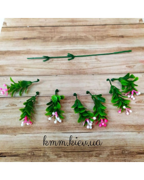 Самшит з кольоровими ягодами в асортименті - Рожевий, гілка-foto2