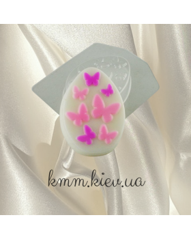 Пластикова форма Яйце плоске в метеликах