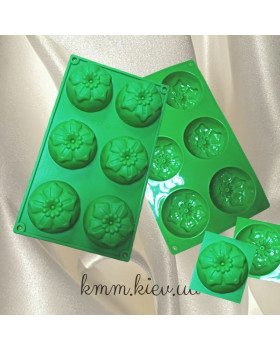 Силіконова форма планшет Нарцис великий (1 форма, планшет 6шт) - Одна форма Силіконова форма планшет Нарцис великий (1 форма, планшет 6шт) - Одна форма