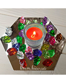 Кристаллы акриловые 24х17мм Микс 50г