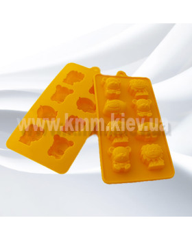 Силіконова форма планшет міні Зоопарк