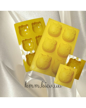 Силіконова форма Hello kitty Хелло Кітті (1 форма, планшет 6шт) - Одна форма