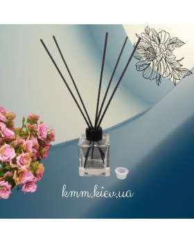 Комплект Черный для аромадиффузора с черными палочками из микрофибры  (флакон 100мл и 5 палочек)